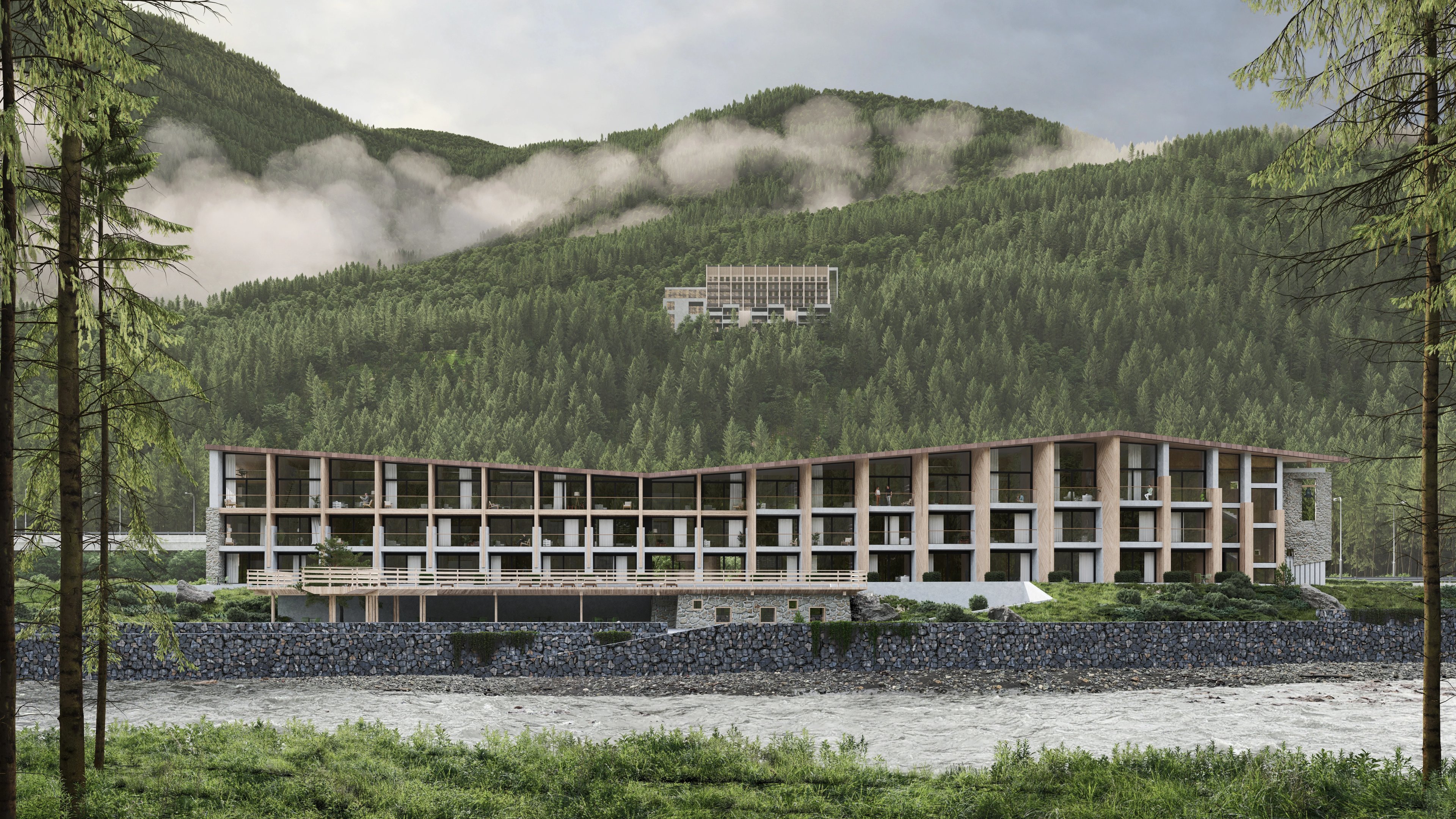 Фото проекта «Гостиница на реке Мзымте» — МОА