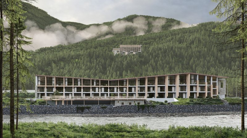 Фото проекта «Гостиница на реке Мзымте» — МОА