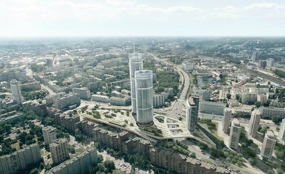 Архитектурный проект «Культурно-деловой центр» — Многофункциональное здание — г. Минск, ул. Максима Танка — проектирование 2006 — МОА