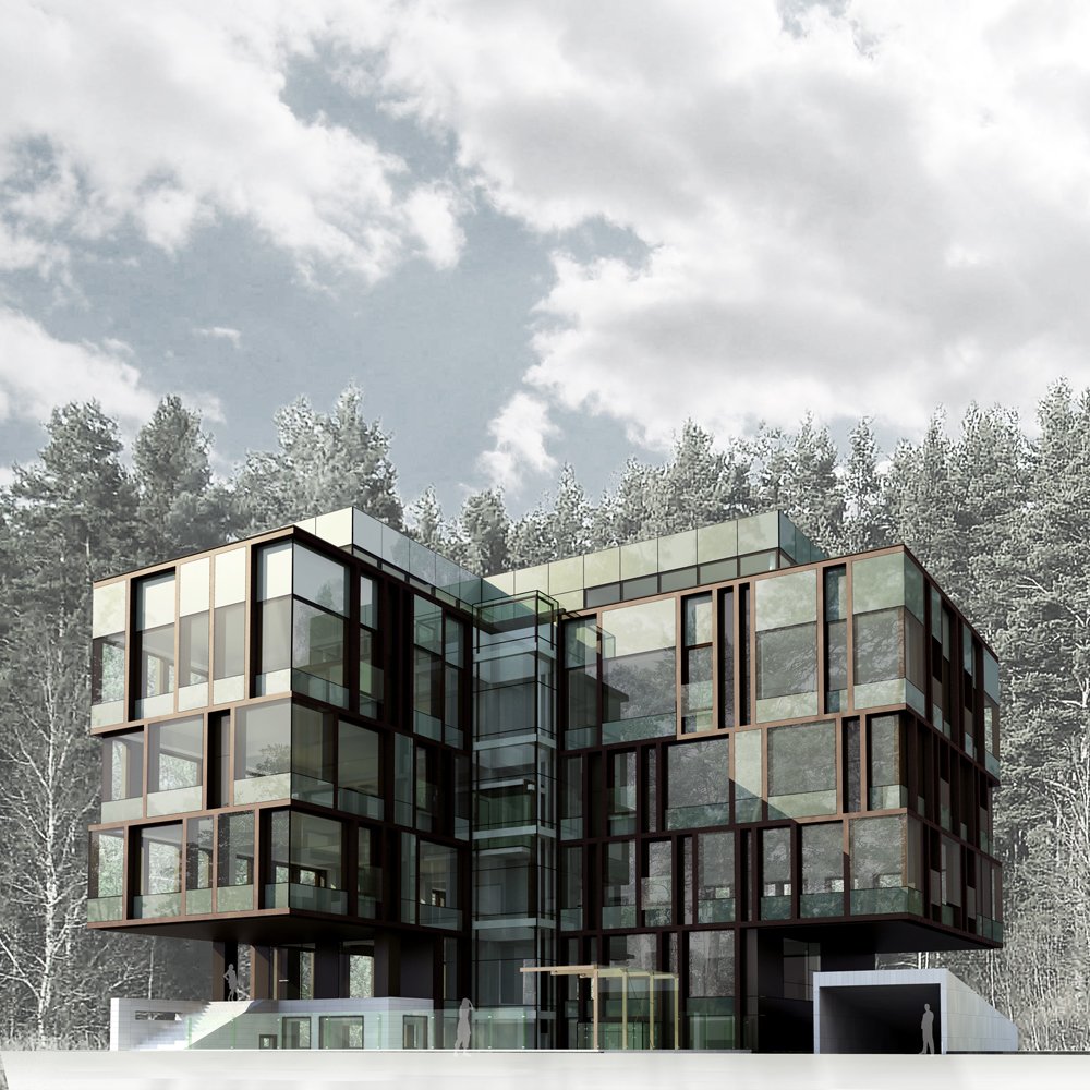 Архитектурный проект «4-х квартирный жилой дом» — Жилой дом — п. Жуковка, Московская область — проектирование 2007 — МОА