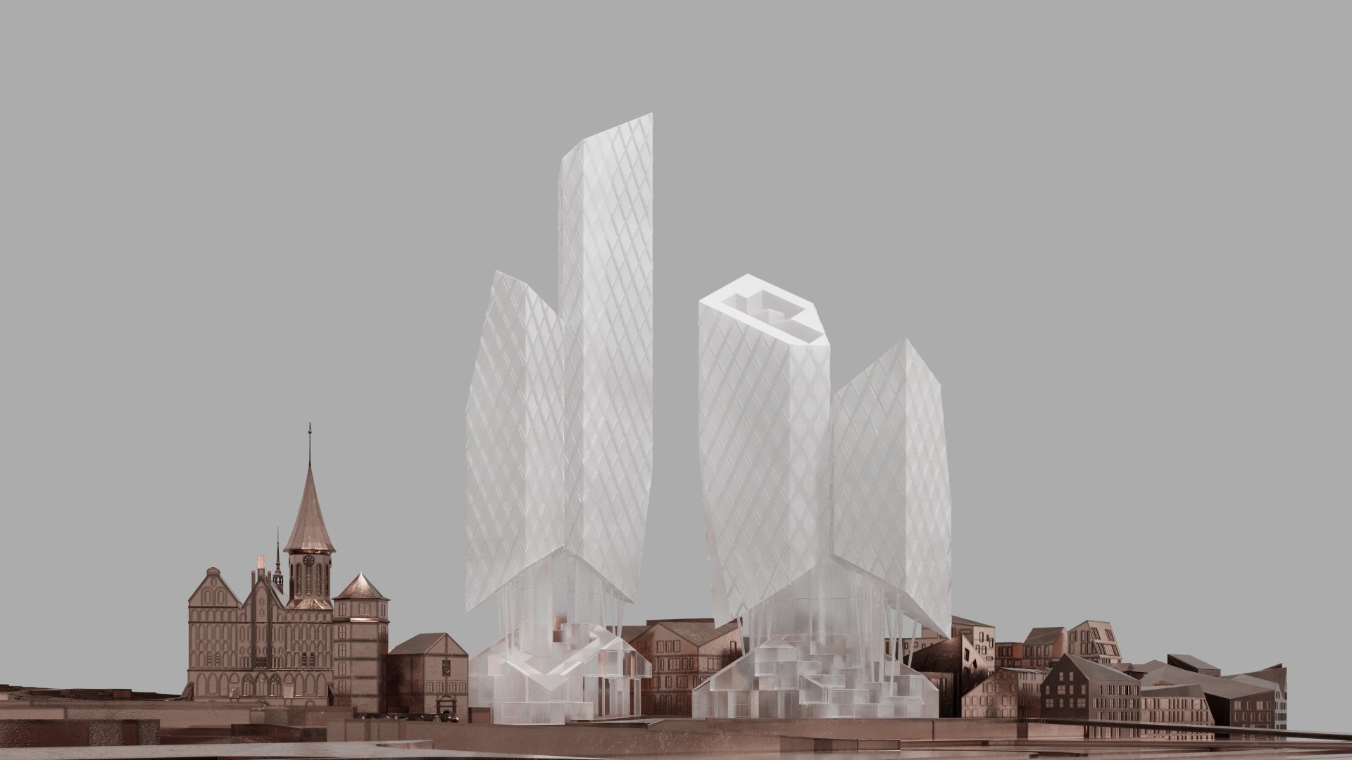 Архитектурный проект «Проект нового центра Калининграда» — Многофункциональное здание — Калининград, Калининградская область, Россия — проектирование 2023 — МОА